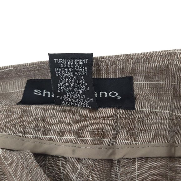 Sharagano Slim Leg Crop Dress Pant Womens Size 6 Career Striped Coco White NEW - Picture 9 of 9